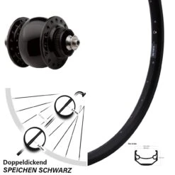 26 Zoll Vorderrad Ryde Andra 40 Disc Schwarz Mit Son 28 Centerlock