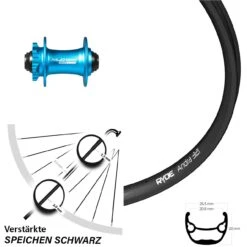 27,5 Zoll Vorderrad XLC Evo Blau Ryde Andra 321