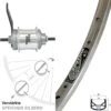 28 Zoll Hinterrad Fahrrad Ryde Sputnik Poliert Sturmey Archer Duomatic Rücktrittbremse