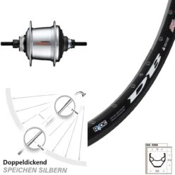 28 Zoll Ryde ZAC 2000 Hinterrad Shimano Nexus 7-Gang Nabenschaltung Centerlock