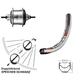 Dt-swiss 28 Zoll DT Swiss TK-540 Hinterrad Shimano Alfine Silbern 11-Gang SG-S7001