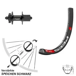 Dt-swiss 29 Zoll Disc Hinterrad Schwarz DT Swiss 533 Mit Shimano XT 6-Loch Nabe