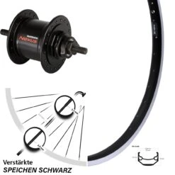 Ryde Andra 40 Vorderrad Mit Nabendynamo 28 Zoll Shimano 1,5 Watt