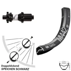 Dt-swiss DT Swiss Hinterrad MTB M 442 27,5 Zoll Mit X1900 Nabe 6-Loch