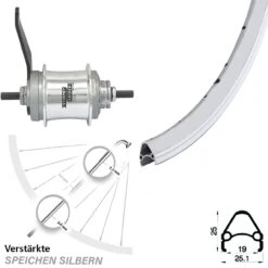 28 Zoll Hinterrad Rodi Airline 1 Mit Sturmey Archer Duomatic 2-Gang Rücktritt