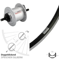 Ryde Fahrrad Nabendynamolaufrad Shimano DH-C3000-1N Andra 35 28 Zoll