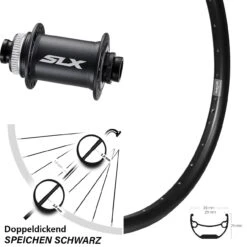 Vorderrad Shimano SLX HB-M678 Ryde Andra 29 Disc Schwarz 27,5 Zoll