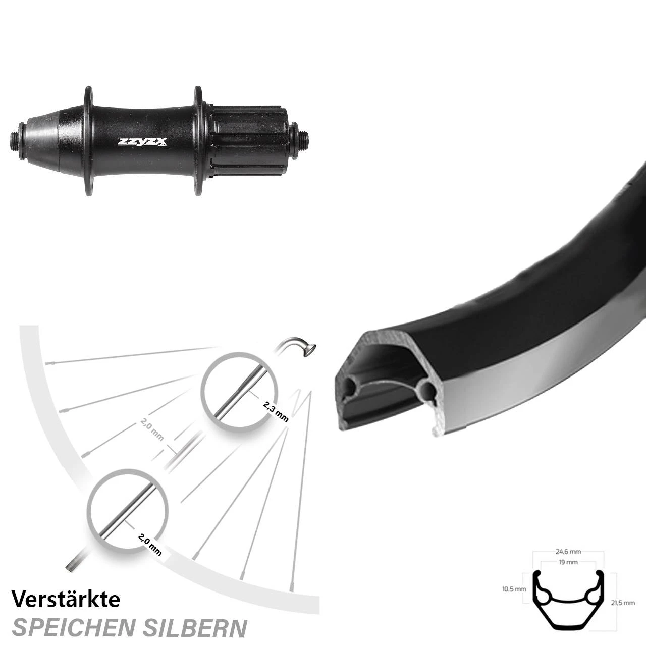 Schwarzes 28 Zoll Hinteres Rad Ryde ZAC 2000 Mit Formula OV-32 Nabe 1 Schwarzes 28 Zoll Hinteres Rad Ryde ZAC 2000 Mit Formula OV-32 Nabe