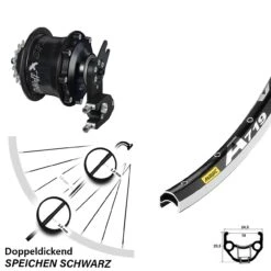 Rohloff CC EX OEM2 28 Zoll Hinterrad Mavic A-719 Schwarz