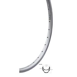 27,5 Zoll Felge Ryde ZAC 421 Silbern