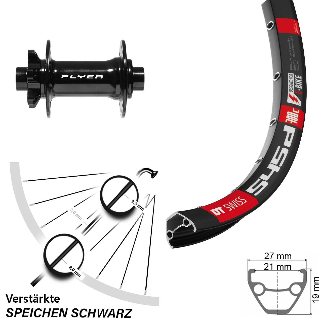 Dt-swiss Schwarzes 29 Zoll Vorderrad DT Swiss 545 Mit Formula DC-711 Boost 1 Dt-swiss Schwarzes 29 Zoll Vorderrad DT Swiss 545 Mit Formula DC-711 Boost