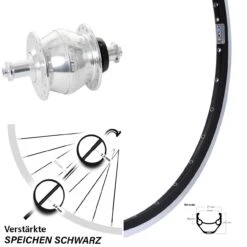 Vorderrad Fahrrad 27,5 Zoll Ryde ZAC 421 Shutter Precision Nabendynamo