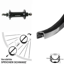 Ryde Andra 30 Vorderrad 28 Zoll Mit Shimano Nabe Schwarz