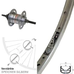Hinterrad 28 Zol Ryde Sputnik Mit Shimano 3 Gang Für Rollenbremse