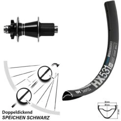 Dt-swiss DT Swiss HX 531 Scheibenbrems-Hinterrad 27,5 Zoll Formula 6-Loch