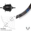 26 Zoll Exal ZX19 Hinterrad Shimano Nexus 8-Gang Premium