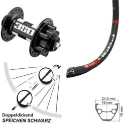 Dt-swiss 27,5 Zoll Vorderrad DT Swiss 466 Disc 350 6-Loch
