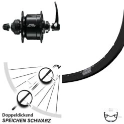 Vorderrad 28/29 Zoll Ryde Rival 23 Shimano Alfine Nabendynamo Scheibenbremse