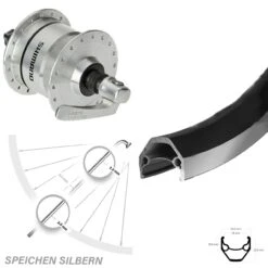 26 Zoll Ryde ZAC 2000 Laufrad Shimano DH-3N72 Nabendynamo