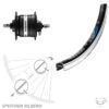 Vorderes Laufrad 26 Zoll Exal SP 19 Shimano DH-3N31 Nabendynamo