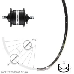 Vorderes Laufrad 28 Zoll DRC ST-16 Shimano DH-3N31 Nabendynamo
