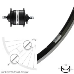 Shimano DH-3N31 Nabendynamo Ryde Andra 35 Fahrrad-Laufrad 28 Zoll