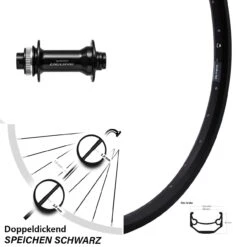 27,5 Zoll Vorderrad Shimano Deore HB-M6010 Ryde Andra 40 Disc Centerlock