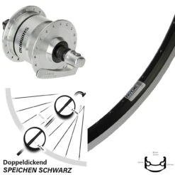 26 Zoll Vorderrad Mit Nabendynamo Shimano DH-3N72 Ryde Andra 35