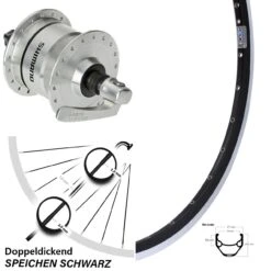 Shimano DH3N72 Ryde ZAC 421 Dynamo Vorderrad 27,5 Zoll