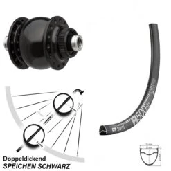 Dt-swiss Vorderrad Nabendynamo Son Delux Mit DT Swiss R 500 27,5 Zoll Centerlock