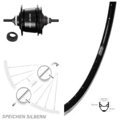 Hinterrad 28 Zoll Ryde Andra 20 8-Gang Shimano Alfine