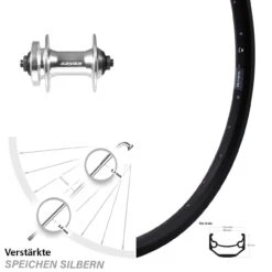 Zzyzx Nabe Silbern Ryde Andra 40 Disc Vorderrad 26 Zoll Für 6-Loch