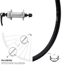 Vorderrad 27,5 Zoll Ryde Andra 40 Disc Shimano HB-M6000 Silbern