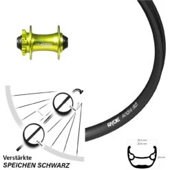 27,5 Zoll Vorderrad XLC Evo Grün Ryde Andra 321