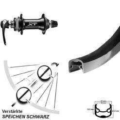 28 Zoll Vorderrrad Ryde Andra 30 Mit Shimano Deore XT