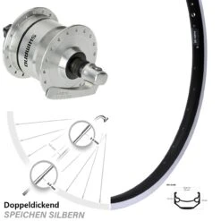 28 Zoll Vorderrad Ryde Andra 40 Schwarz Shimano DH3N72