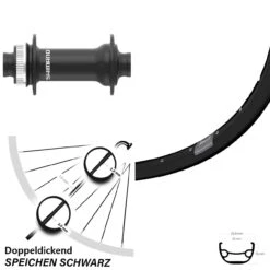 27,5 Zoll Vorderrad Shimano HB-MT410 Ryde Rival 21 Für Scheibenbremse