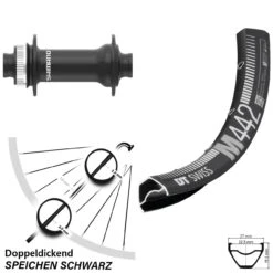 Dt-swiss 27,5 Zoll Vorderrad DT Swiss M 442 Mit Shimano HB-MT410 Nabe