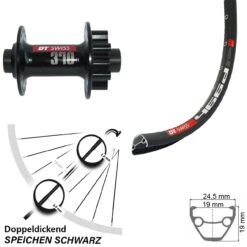 Dt-swiss 27,5 Zoll Vorderrad DT Swiss 370 6-Loch Und 466 Felge