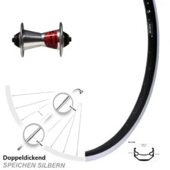 Formula Conic Nabe Silbern Mit Felge Ryde Andra 40 Vorderrad 26 Zoll