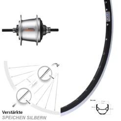 27,5 Zoll Shimano 7 Gang Nexus Freilauf Ryde Zac 421 Hinterrad