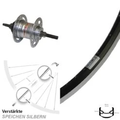 27,5 Zoll Ryde Andra 35 Hinterrad Shimano 3 Gang Für Rollenbremse