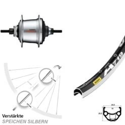 28 Zoll Mavic Hinterrad A 719 Shimano Nexus 7-Gang Centerlock Nabenschaltung