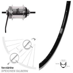 Ryde Andra 20 Hinterrad Sturmey Archer 3-Gang 28 Zoll