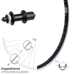 27,5 Zoll Hinteres Rad Ryde ZAC 421 Mit Shimano Alivio FH-M4050