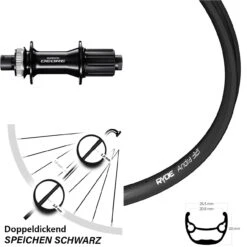 29 Zoll Hinterrad Shimano Deore FH-M6010 Ryde Andra 321 Für Steckachse 142 Mm