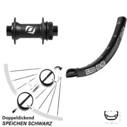 Vorderrad 27,5 Zoll Exal BE 21 Formula CL-71 Steckachse 15/100 Mm