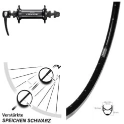 28 Zoll Shimano Deore Vorderrad Ryde Andra 20