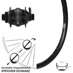 Dynamo Vorderrad 27,5 Zoll Ryde Andra 29 Shutter Precision PL-8X Disc 15 Mm Centerlock