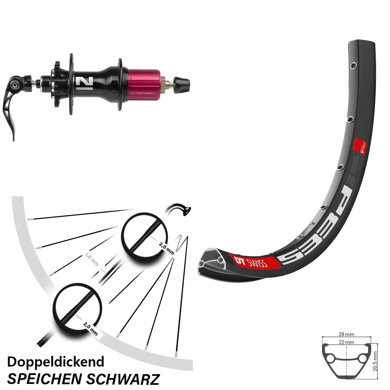 Dt-swiss 27,5 Zoll Hinterrad Novatec D792SB DT Swiss 533 D 6-Loch 1 Dt-swiss 27,5 Zoll Hinterrad Novatec D792SB DT Swiss 533 D 6-Loch